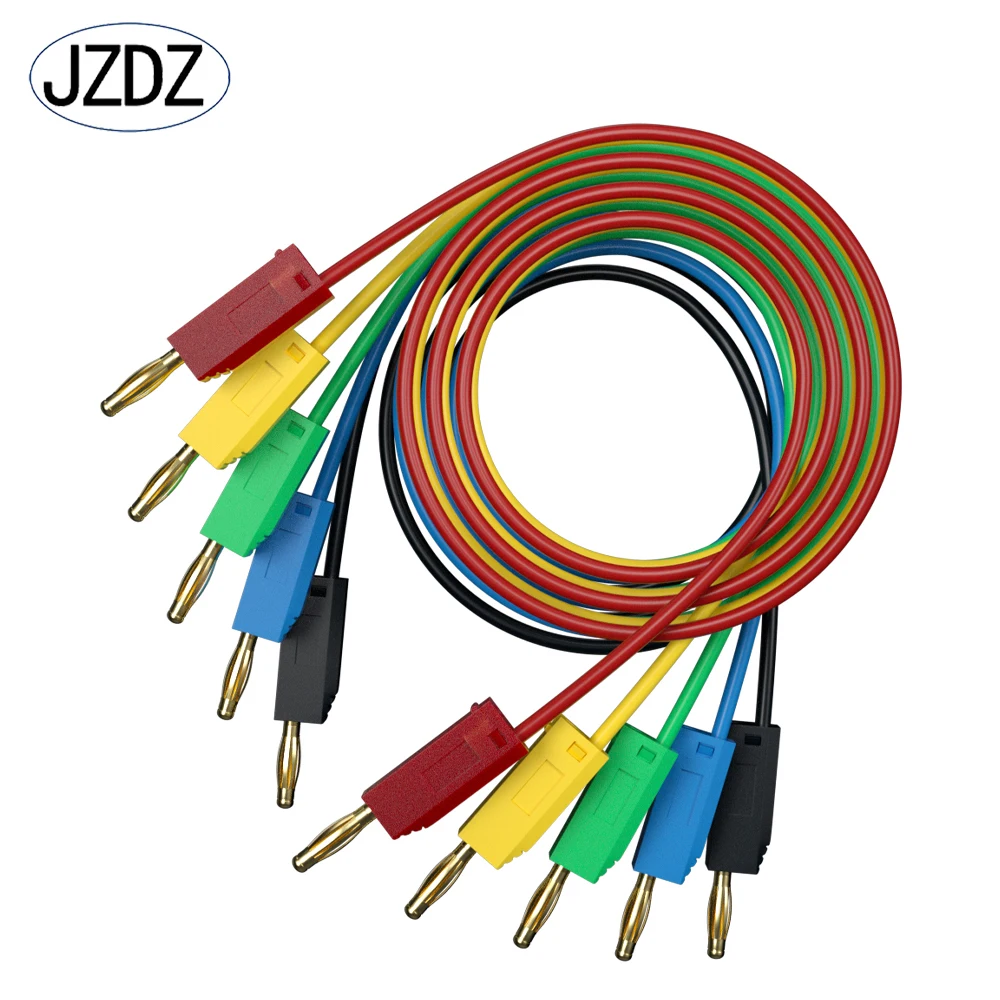 JZDZ 2mm 5pcs Stackable Mini Banana Plug Test Lead Jumper Wire Electrical Testing Cable Line J.70001