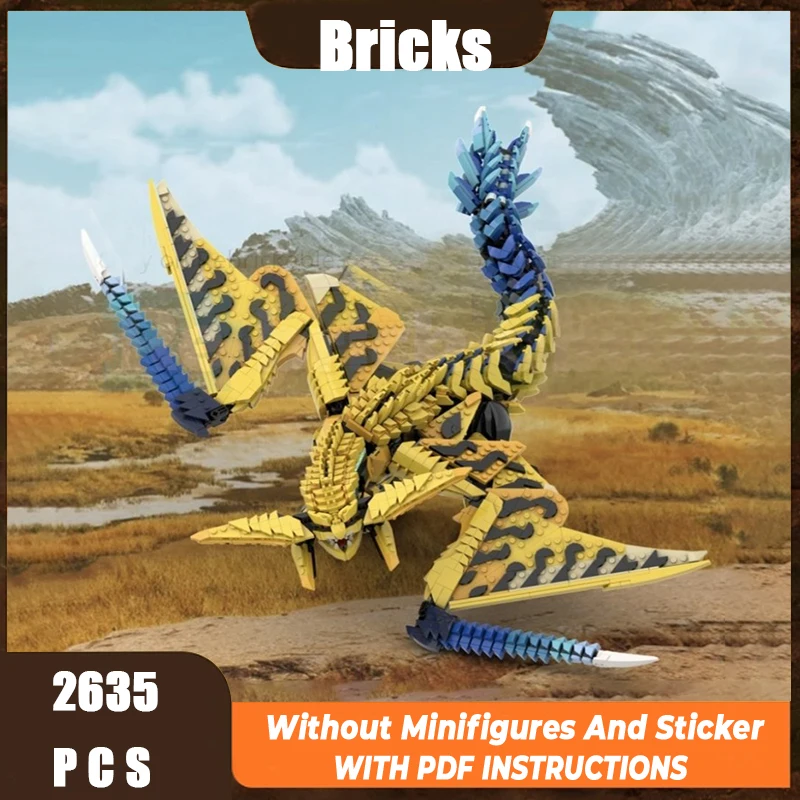 

Exquisite new MOC building block animation model, Thunder Dragon technology modular children's toy DIY assembly set