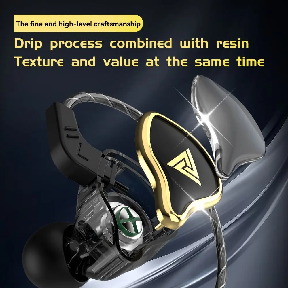 Kerokuru Original Wired Earphones QKZ AK6 Ares 3.5mm Wired Dynamic HIFI Music Sport Earbuds In-Ear Earphones Sports Headset