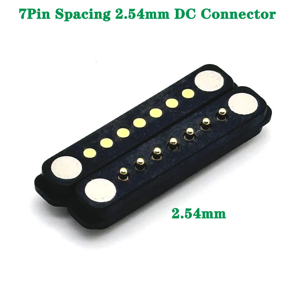 

1Pair 7Pin Magnetic Pogo Pin Connector 7 Pogopin Male Female 2.54 MM Spring Loaded DC Magnet Connector Power Socket