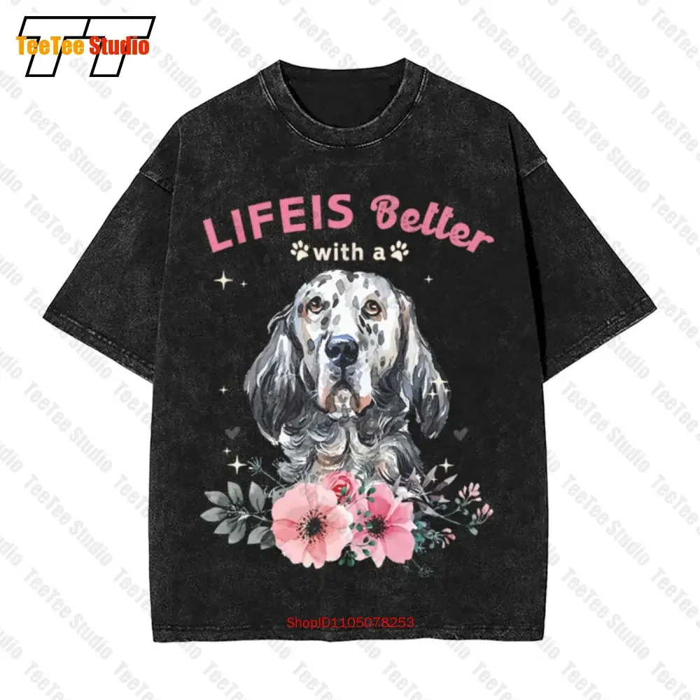 Dog Mom Dad English Setter Gift For Dog Lover Owner Momma Golf Wear  Oversized T-Shirt 4FQ2