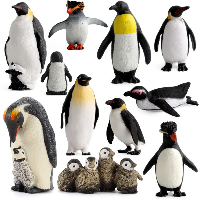 Animal Toy Simulation Penguin Multiple Modeling Figurines Action Figures Kid Plastic Marine Sea Animal For Children Toy Collecta