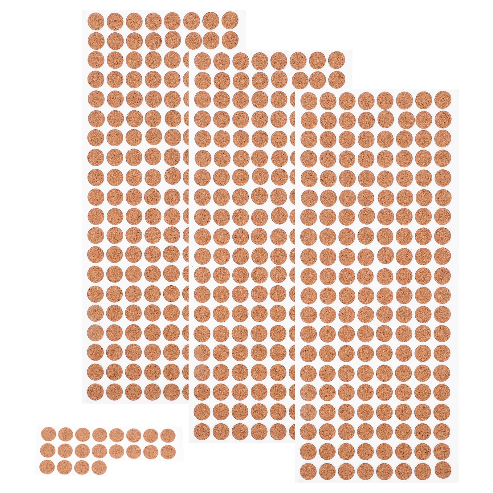 500 قطعة منصات الفلين الناعمة المضادة للانزلاق 10 مللي متر النقاط المستديرة ذاتية اللصق لخزانة أثاث درج الوفير الاهتزاز التخميد الضوضاء #1