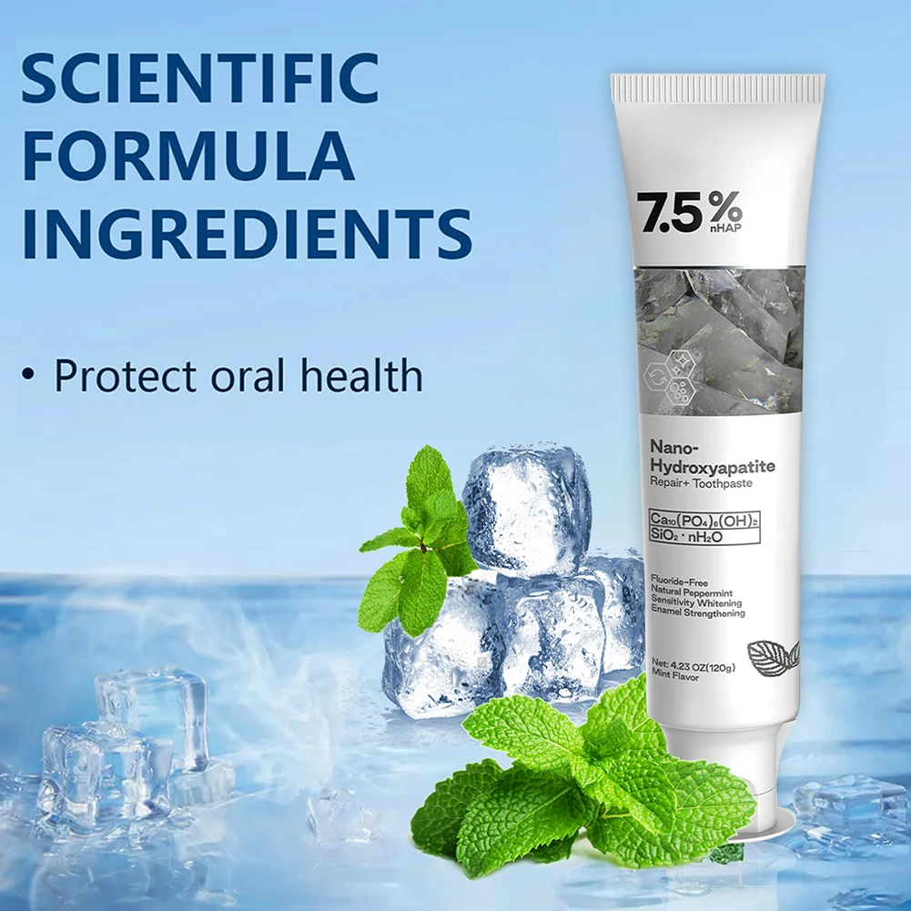

Hydroxyapatite Toothpaste Whiten Clean Teeth Remove Stains Oral Care Management Fresh Breath Dental Brightening Toothpaste 120g