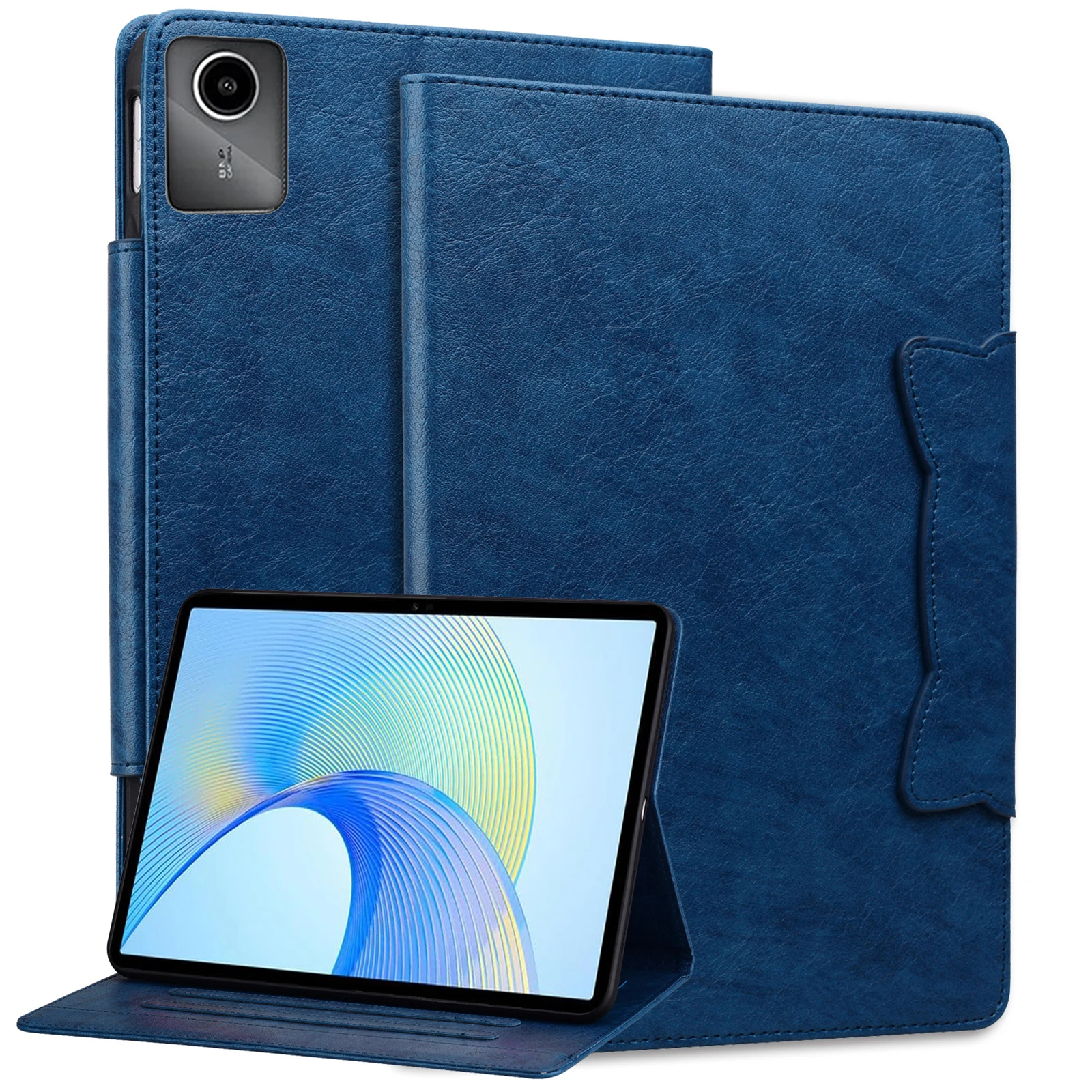 

Card Slot Bracket Cover For Lenovo xiaoxin Pad 2024 11 inch Magnetic Cat Tower Buckle Flip Shockproof Leather Sleep Soft Case