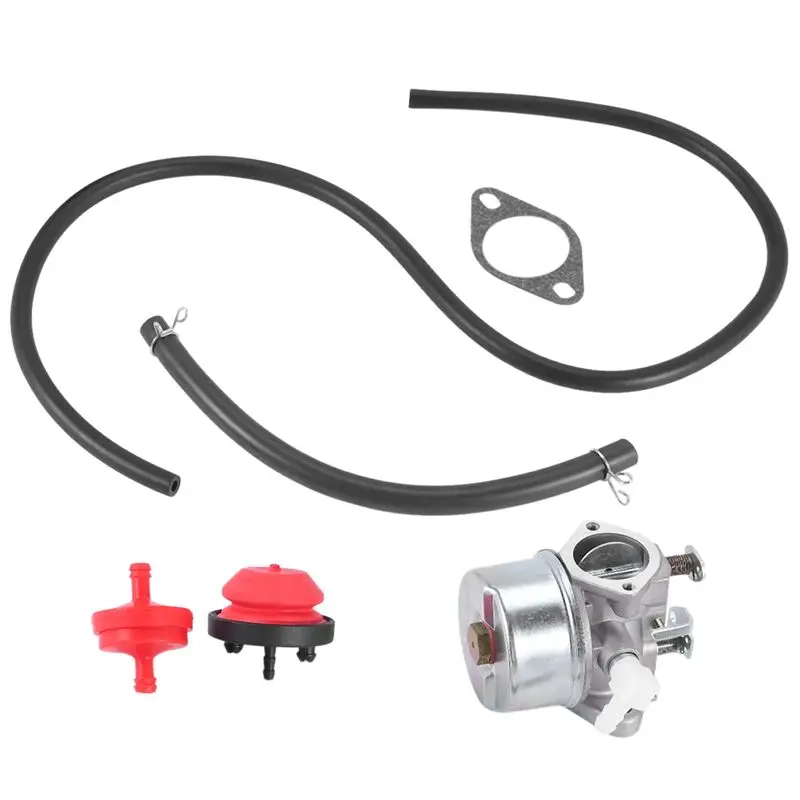 AS60-Engine Carburetor With Fuel Line Gasket For Tecumseh TVM220-157287H TVM220-157288H TVM220-157302L 640054 640297