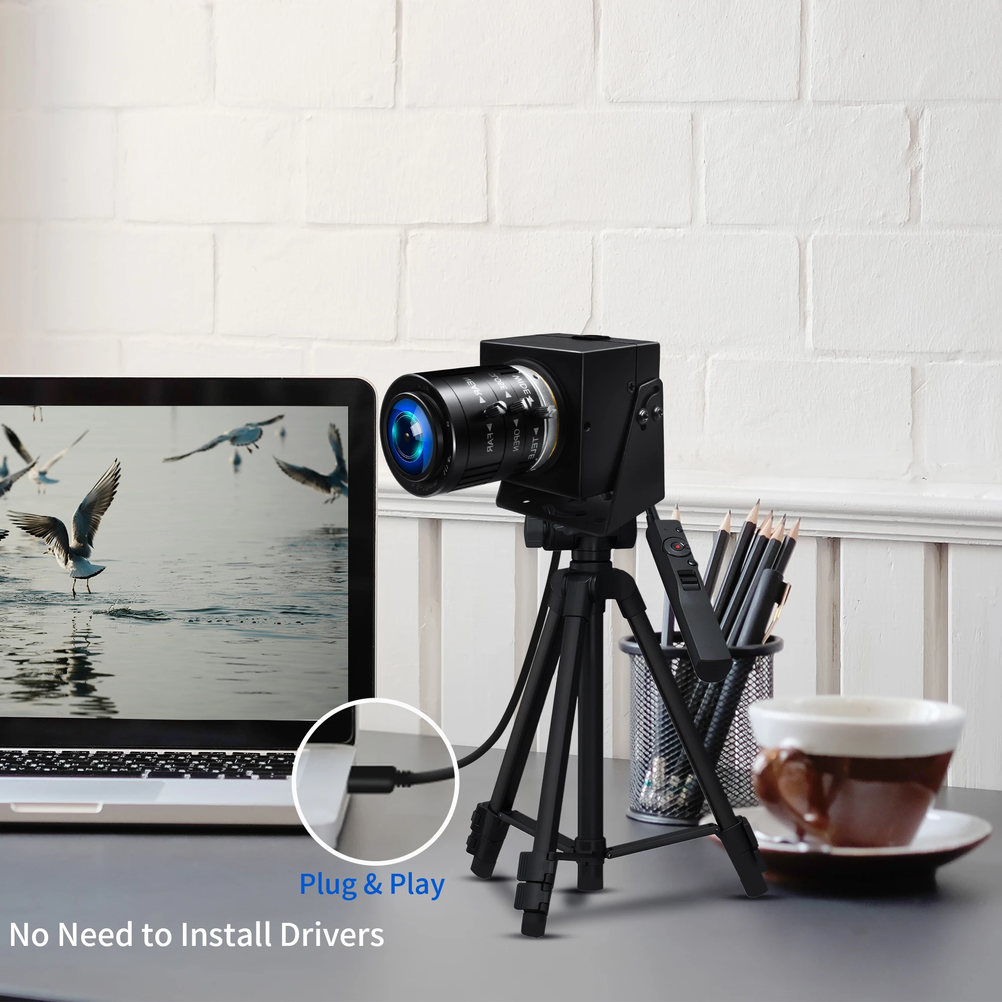 ELP 5MP USB Camera 1944P 50fps Global Shutter High Speed USB Camera, 3X Optical Zoom Wecam with 3.6-10mm Lens for PC,Pi,Laptop