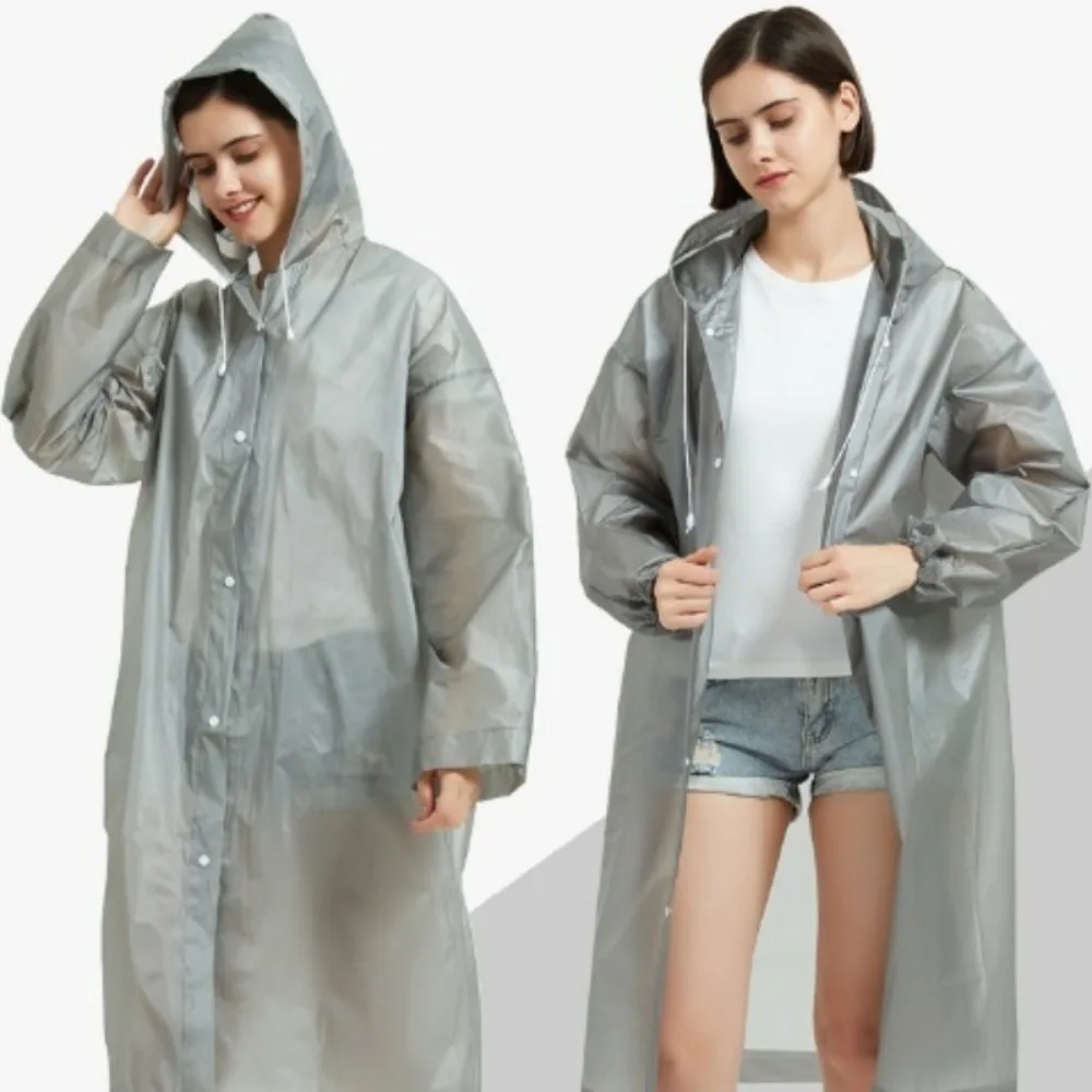 EVA Long Raincoat Unisex Male Women Rain Coats Poncho Suit Jacket Tourist Bike Ladies Running Hooded Hiking Rainwears Waterproof