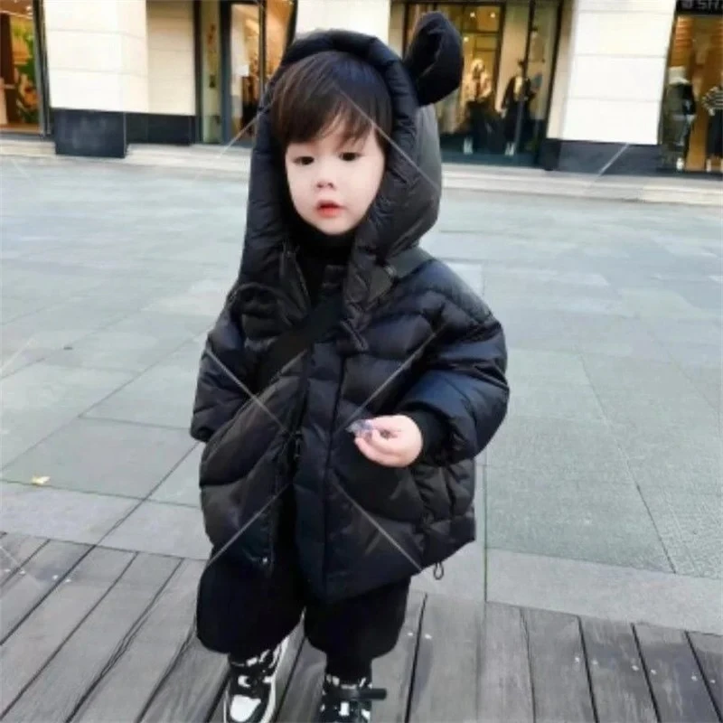 

Boys Down Cotton Jacket Windbreak Outerwear 2025 Fashion Thicken Winter Autumn Sport Warm Christmas Gift Children's Clothing