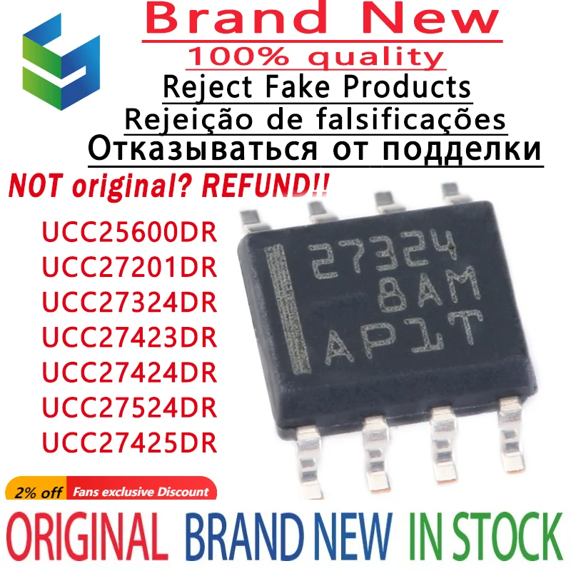 5Pcs Original And Genuine UCC27524DR UCC25600 UCC27201 UCC27324 UCC27423 UCC27424 UCC27425 UCC27524 DR SOP-8