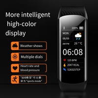 Gifts C5S color screen exercise step counting smart bracelet heart rate blood pressure oxygen health monitoring silicone