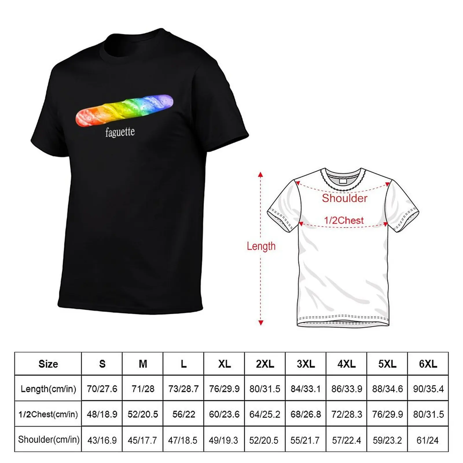 LGBT Rainbow Baguette Faguette LGBT Bread T-Shirt new edition Man t-shirt mens t shirt graphic