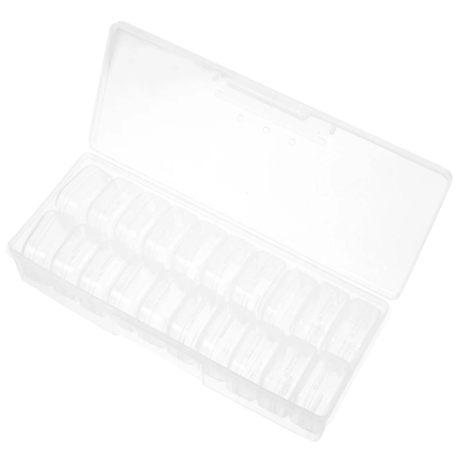 

1 set 1 Set Of Plastic Storage Box 24 Grids Clear Mini Jewelry Organizer For Beads Ear Studs Rings Rhinestones Small Storage