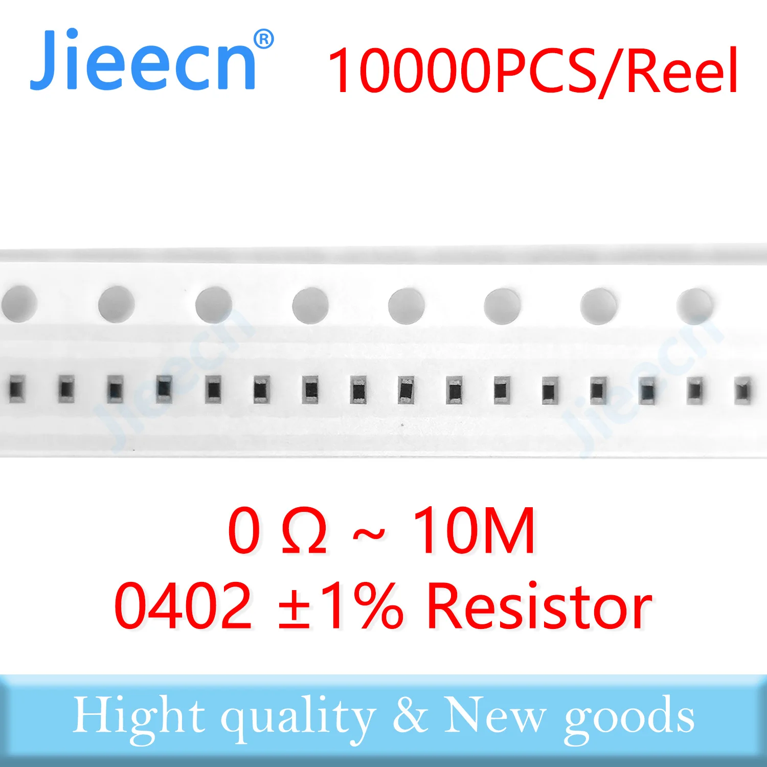 Jieecn 10000pcs 0402 F 1% SMD Resistor 0R-10M 1/16W 0 1 10 100 150 220 330 ohm 1K 2.2K 4.7K 10K 100K 1R 10R 100R 150R 220R 1005