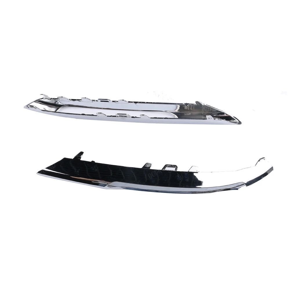 2Pcs Front Bumper Fog Light Grille Chrome Trim Molding Left Right for Mercedes Benz W212 09-12 2128851574