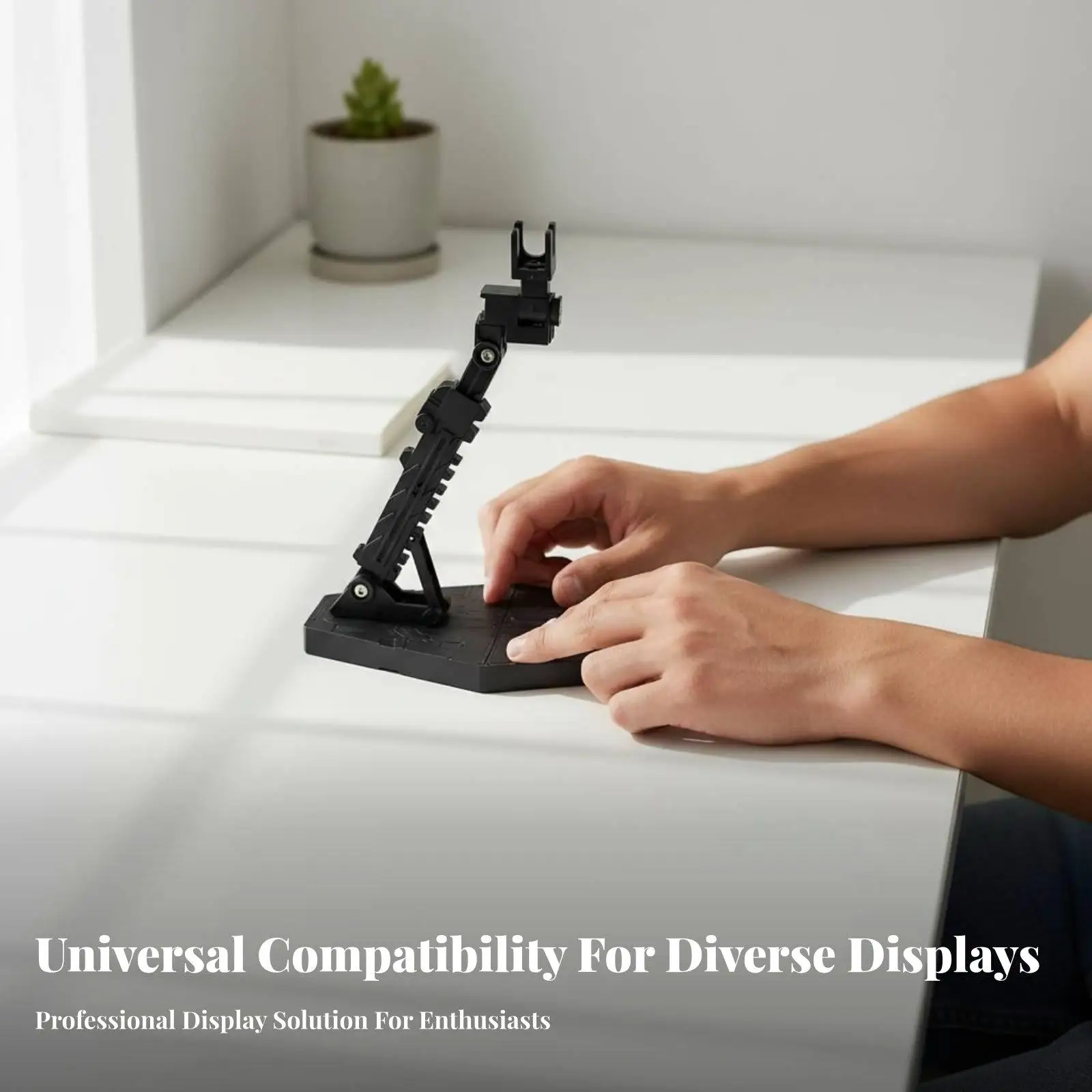 Sturdy Plastic Display Stand for 1 144 Scale Action Figures Multi Joint Arm and Swivel Base for Dynamic Posing of HG RG SD Model