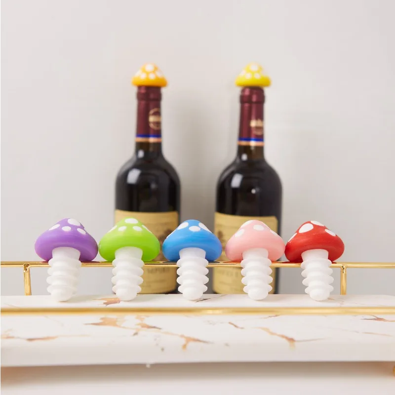 2025Hot Silikon Pilz Wein Stopper Luftdicht Auslaufsicher Kreative Flasche Stopper für Champagner Bier Wein Home Party Bar Teile
