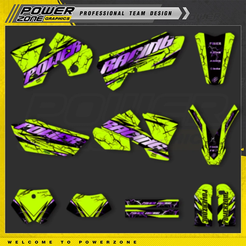 

PowerZone пользовательские графические наклейки для 3M, комплект наклеек для KTM 2003 2004 SXF 2004 EXC 250cc 300cc, наклейки на мотоцикл 014