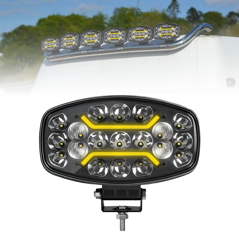 

9 Inch Truck 4X4 Spot Driving Spotlight White Yellow DRL Led Car Aux Headlamp Led Work Light for Truck Dual Color Position Lamp