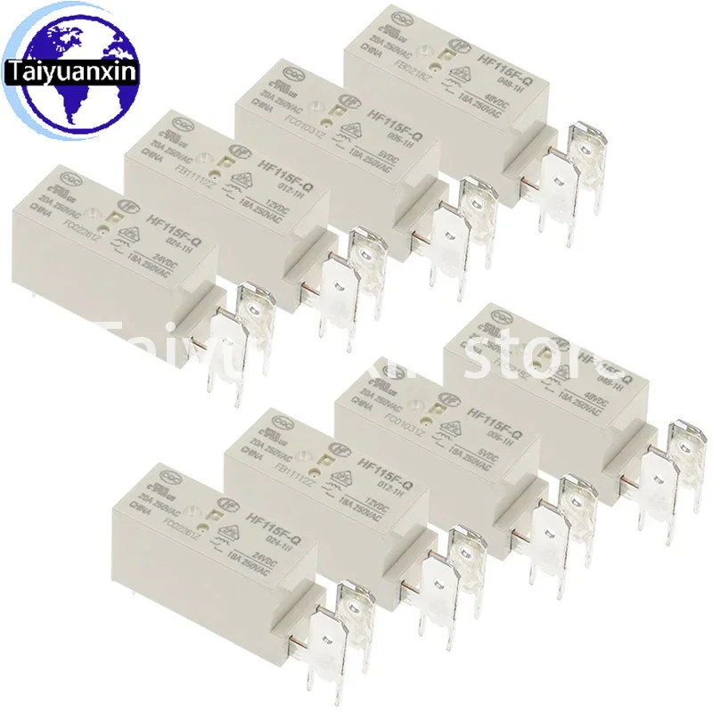 

5 шт. 5 В 12 В 24 В 48 В реле нормально разомкнутое NO HF115F-Q-048-1H HF115F-Q 048-1H JQX-115F-Q 048-1H JQX-115F-Q-048-1H 05VDC 250VAC 18A