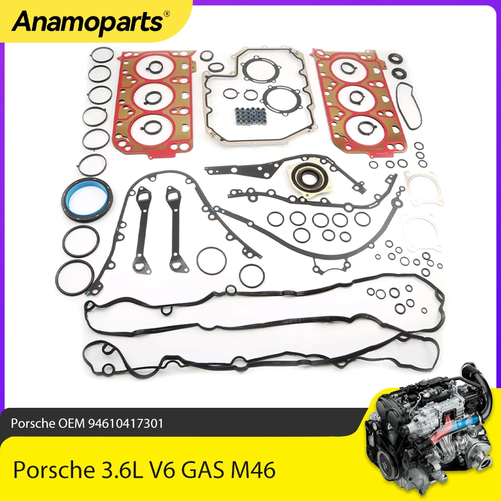 Engine Parts Full Gasket Set Fit 3.6 L M46 For Porsche Panamera Macan 3.6L V6 GAS 94610417403 94610417303