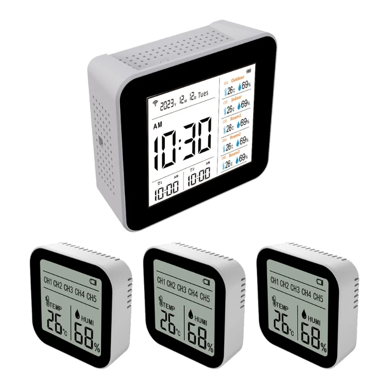 공기 질 모니터, 실내 PM2.5, CO2, PM10,PM1.0, 포름알데히드, TVOC, 온도 및 습도 감지 공기 테스트 낙하 배송