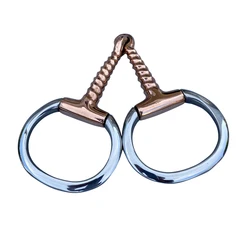 Stainless Steel Eggbutt Bit Horse Corscrew Copper Jointed Mouth 14cm Brass Horse Bits