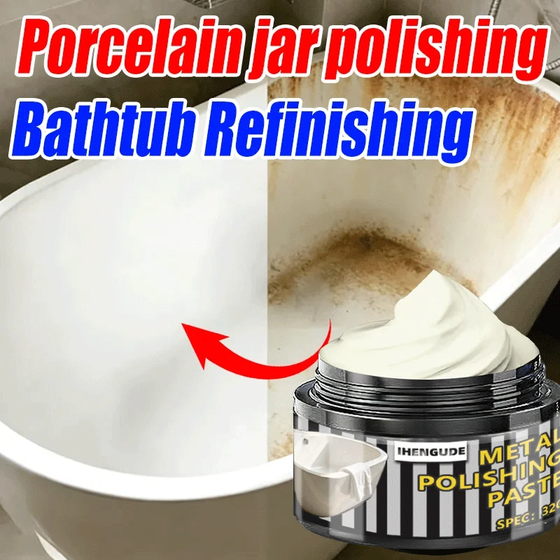 Universal Metal Polishing Paste 32g Bathtub Refurbish Porcelain Restore Tile & Stone Care Balcony Wall Toilet Cleaner