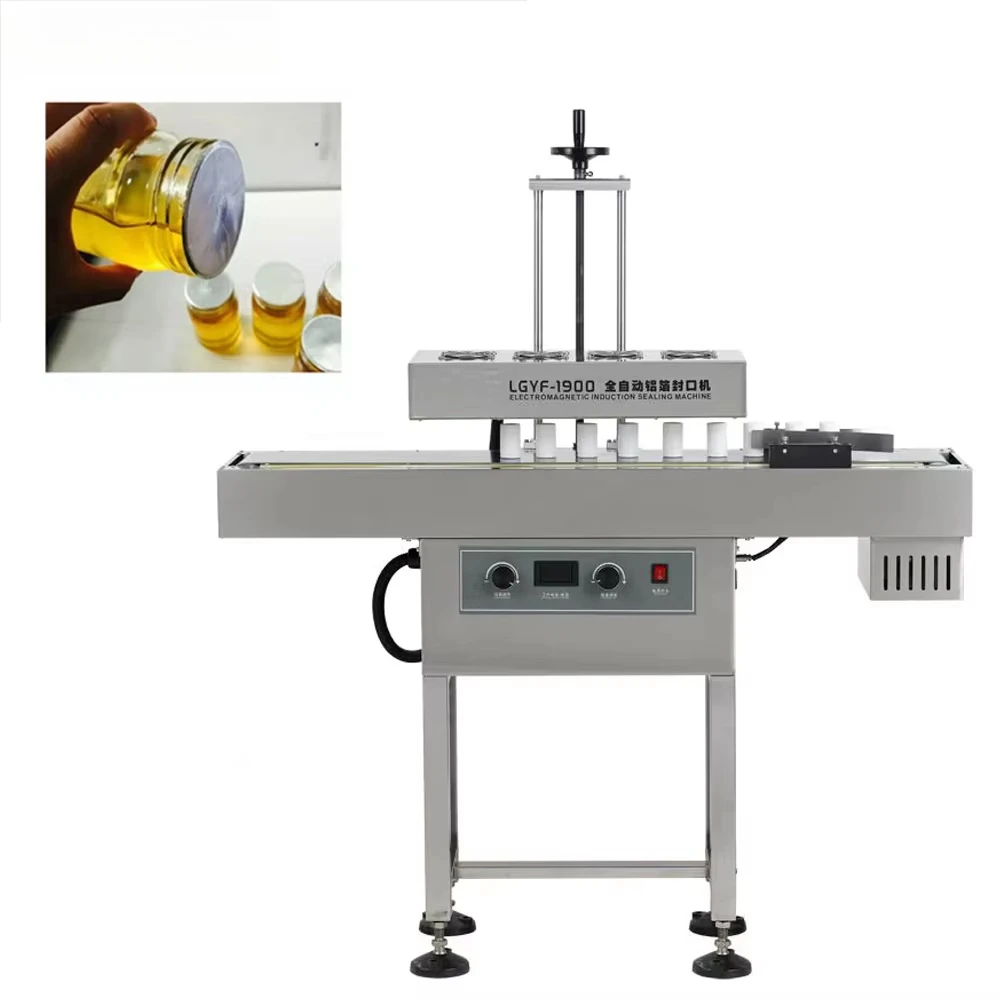 LGYF-1900 Automatic Plastic Bottle Glass Jar Cap Aluminum Foil Induction Sealer Sealing Machines Induction Sealer for Glass Jars