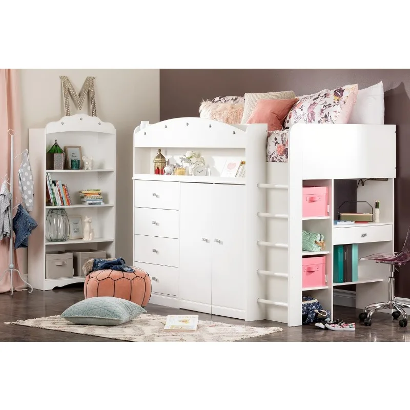 Tiara hoogslaper met bureau, twin