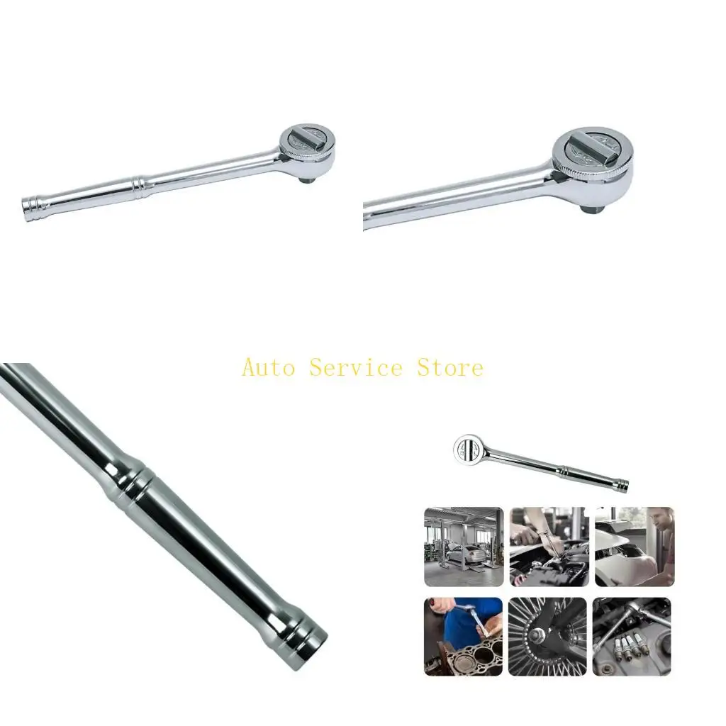 

462A 3/8" Drive Ratchet Socket Wrench with 41 Teeth Round Head Design Quick-release Perfect for Automobile Motorcycles Repair