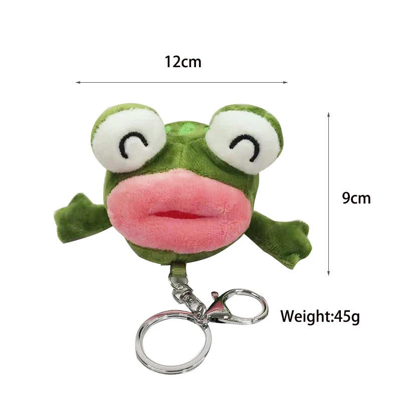 Cartoon Cute Animal Frog Toad Frog with Big Mouth Plush Toy Key Chain Pendant Claw Doll Children Birthday Gift Plush Keychain