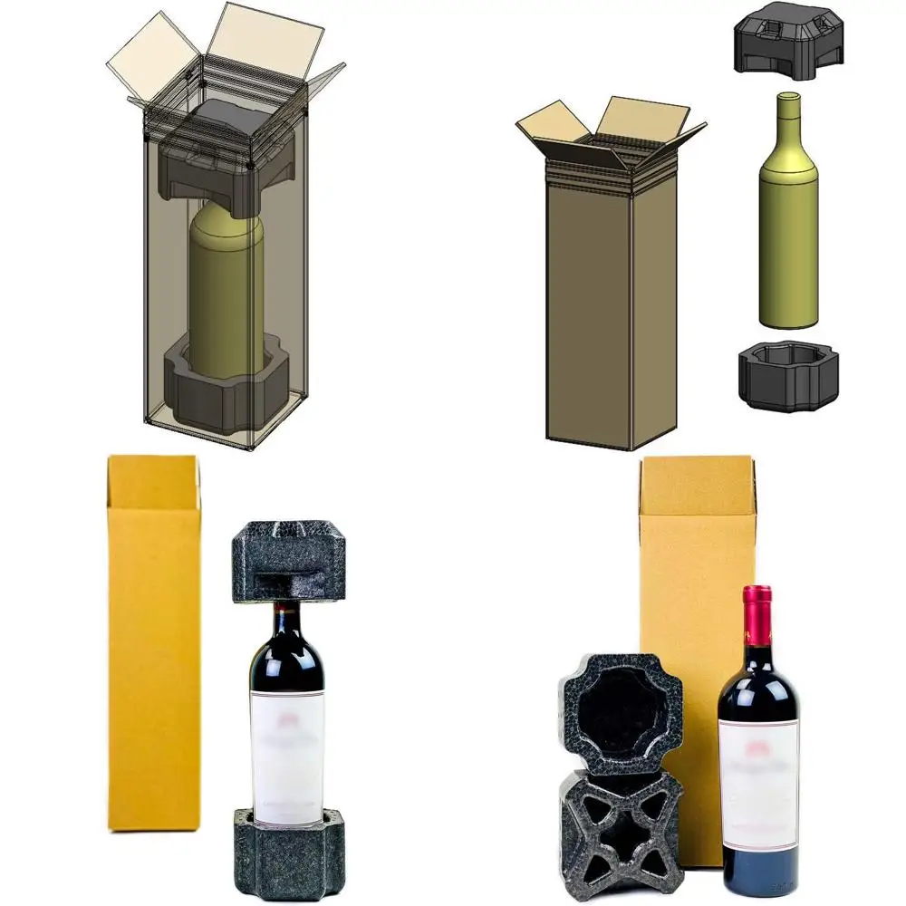 

12-Pack All-in-One USA Protective Single Bottle Wine Shipping Box