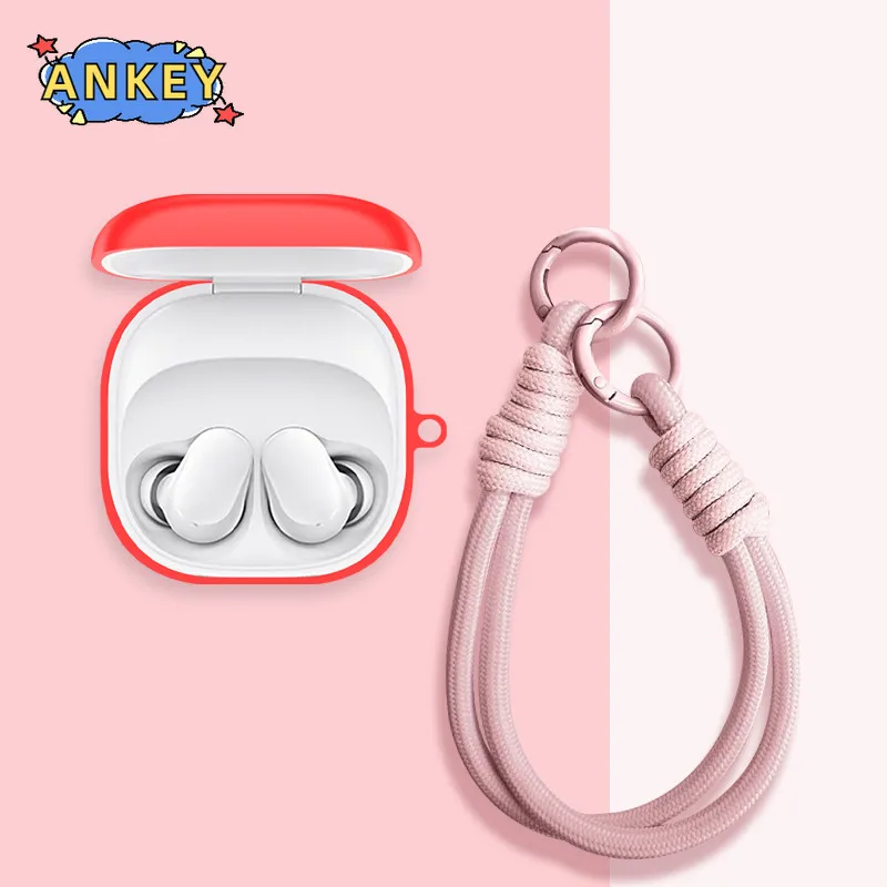 for Redmi Buds 6 Play SE Protective Case Nylon Lanyard Soft Cover Shells Anti Dust Sleeve Hand Rope Strap Accessories