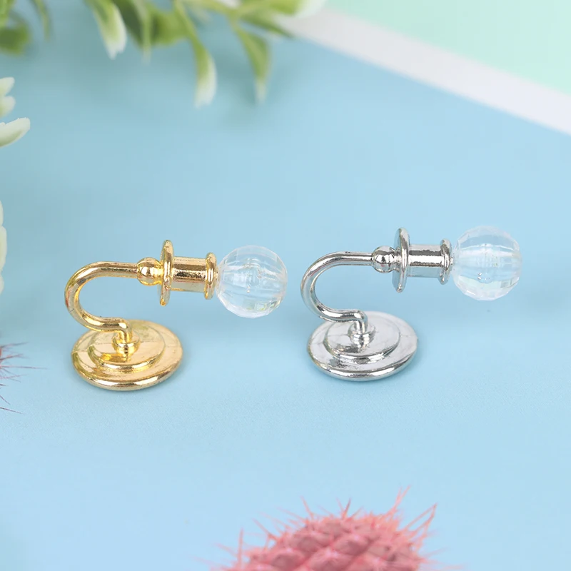 

1Pair 1:12 Dollhouse Miniature Crystal Wall Light Lamp Model Decor Accessory