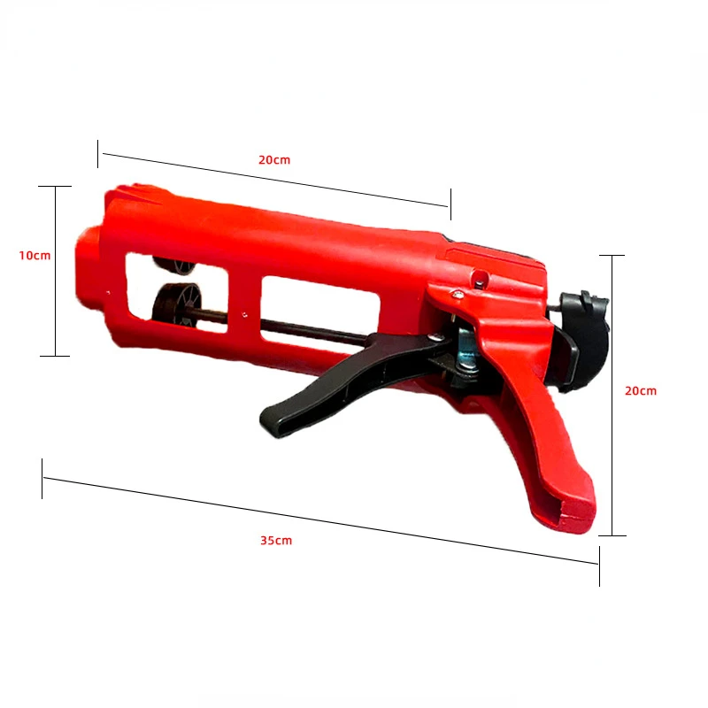 For 400ml 1:1 Double pipe Component Cartridge Gun Applicator Hydraulic Manual Handheld Caulk Glue Gun For Ceramic Tile Seam tool