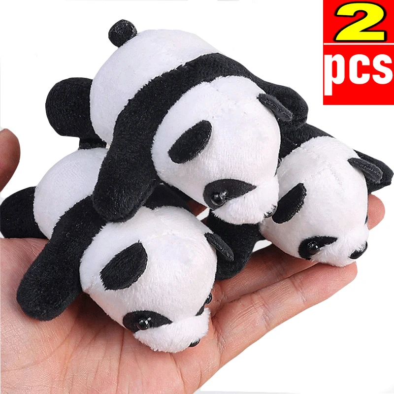 Cute Panda Doll Brooch Little Cartoon Plush Pins Home Ornament Bag Clothing Decor Accessories Creative Kawaii Resting Panda Toys