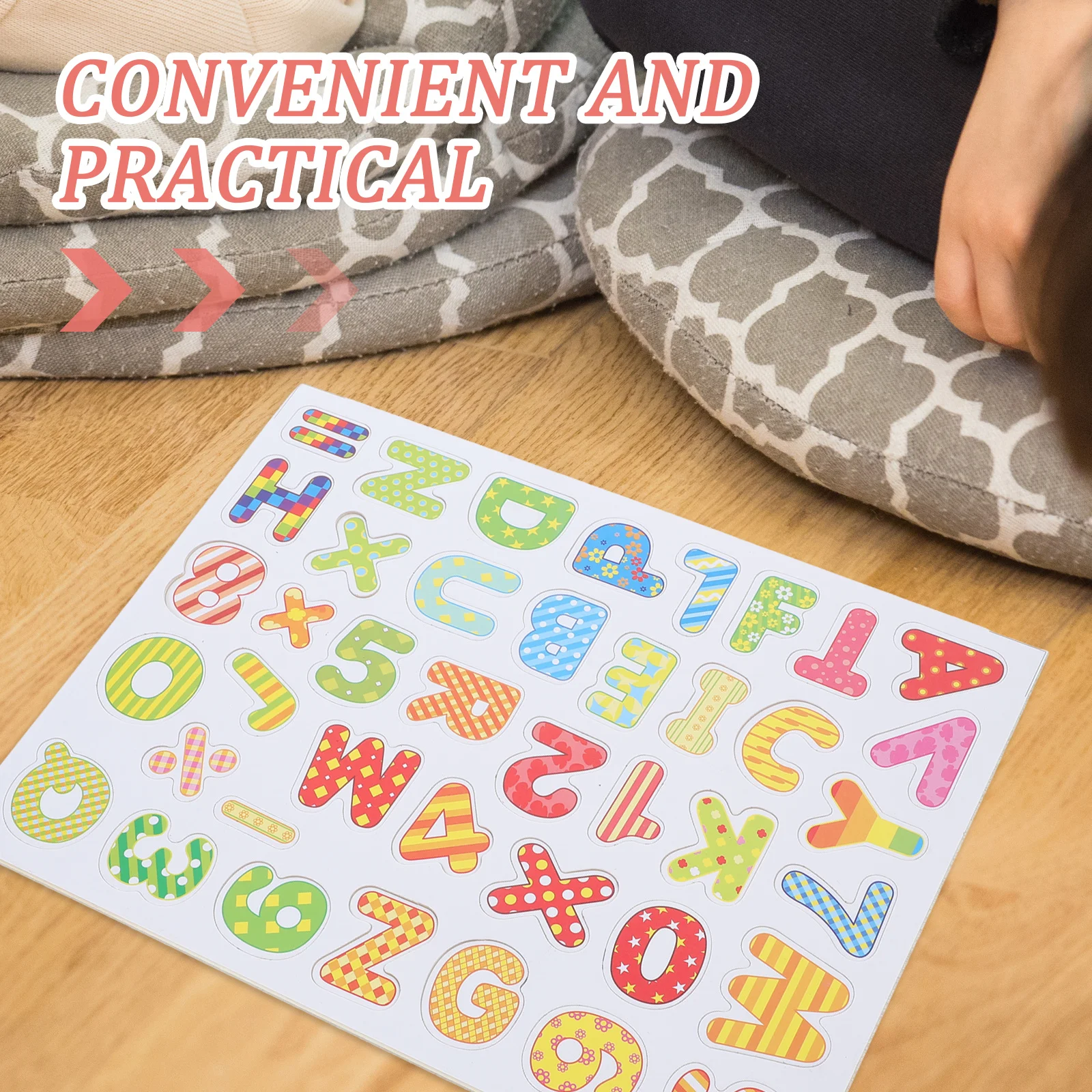 1세트 나무 자석 알파벳 및 숫자 글자 컬러풀 ABC 학습 교육용 자석 유아 조기 문해력 교육용