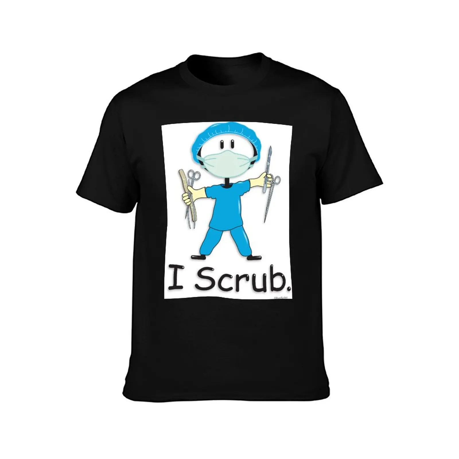 I Scrub Surgical Technologist Stick Figure T-Shirt Plus Size Workout Short Sleeve Top T-Shirt