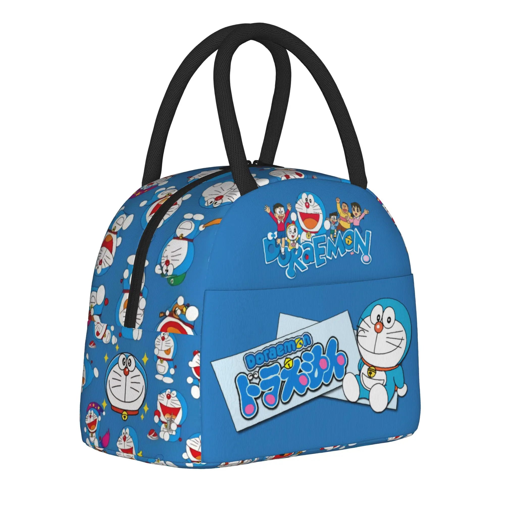 

Термосумки для обедов Doraemon, многоразовые, вместительные контейнеры для еды, сумки-тоут, ланч-боксы, сумки для бенто, для школы и пикника