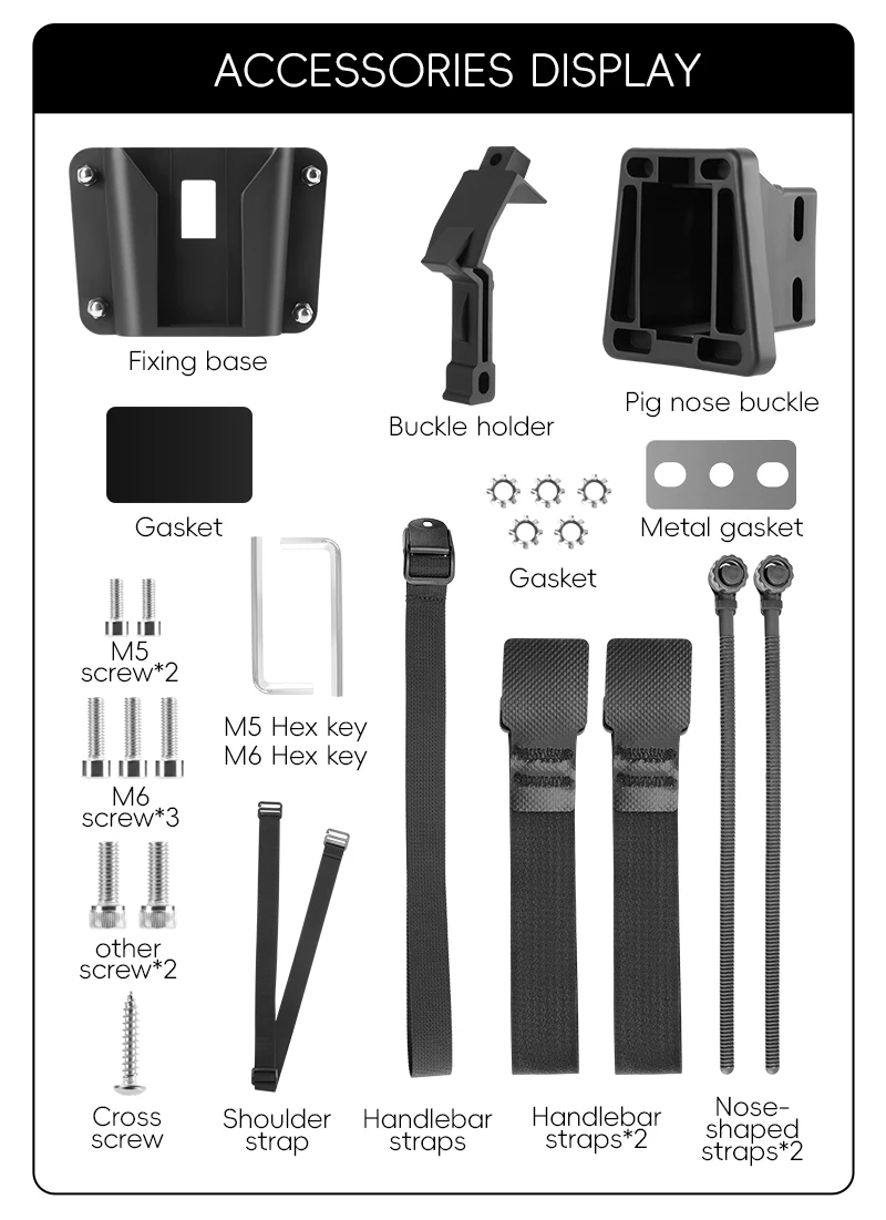 WEST BIKING Faltbare Fahrrad-Vordertasche 2-in-1 Multifunktionale Fahrradlenkertasche 3,3+0,6L Große Kapazität Werkzeugaufbewahrung Fahrradtasche – Detail 5