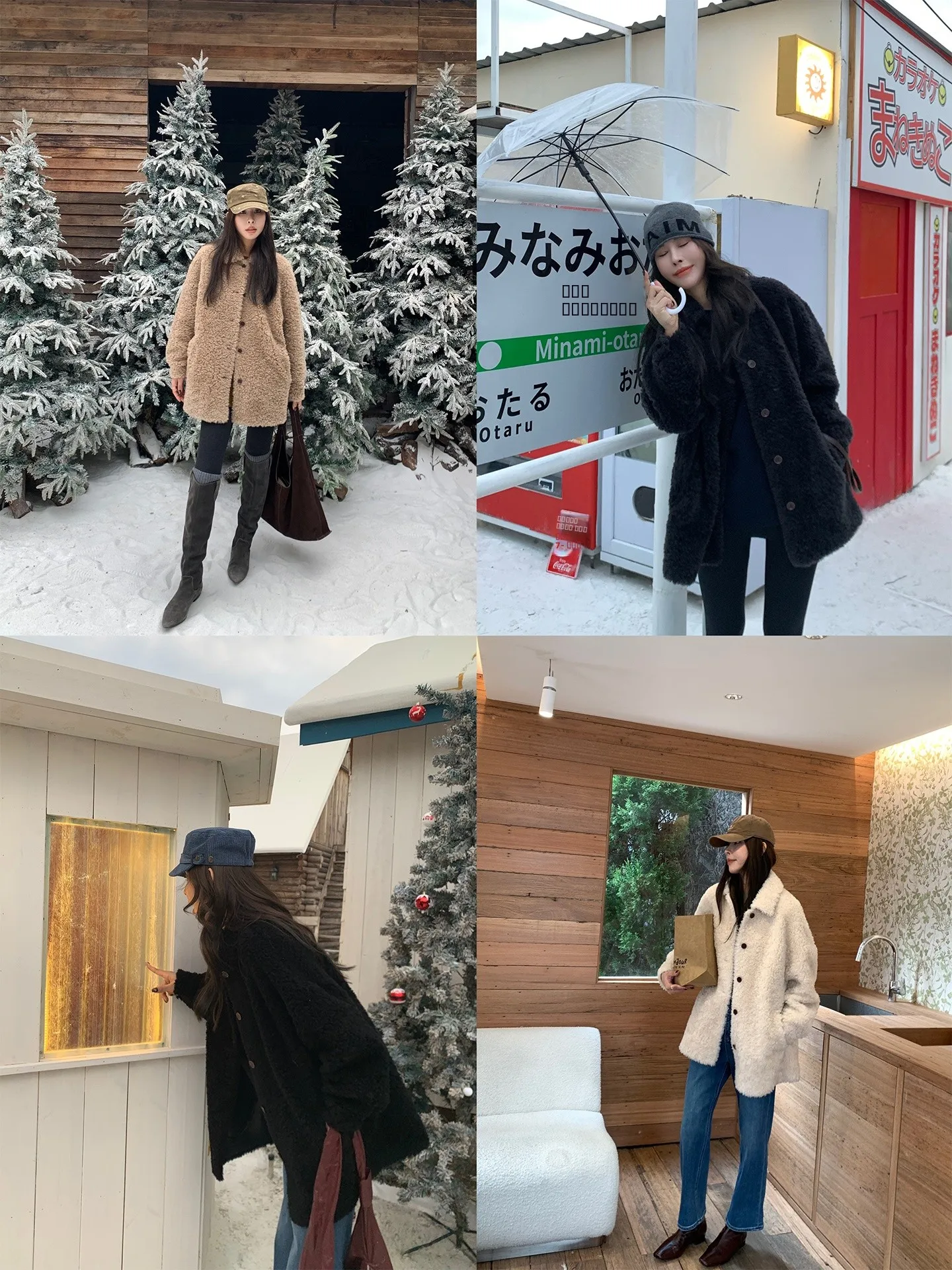 

Old Lost Home Evening Snow Ci 00% Wool Fur Inteated Jaet in 4 Colors Women's Loose Fit Commute Sle Long Sve Coat
