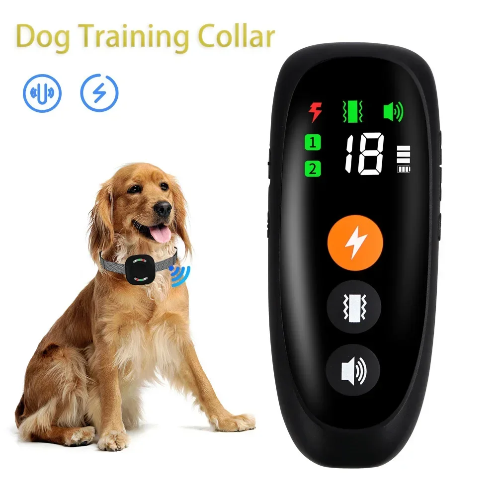 800m Range Anti-barking Repellent LED Color Screen Dog Training Collar with Light Stop Barking Electric Shock Collar for Pet Dog