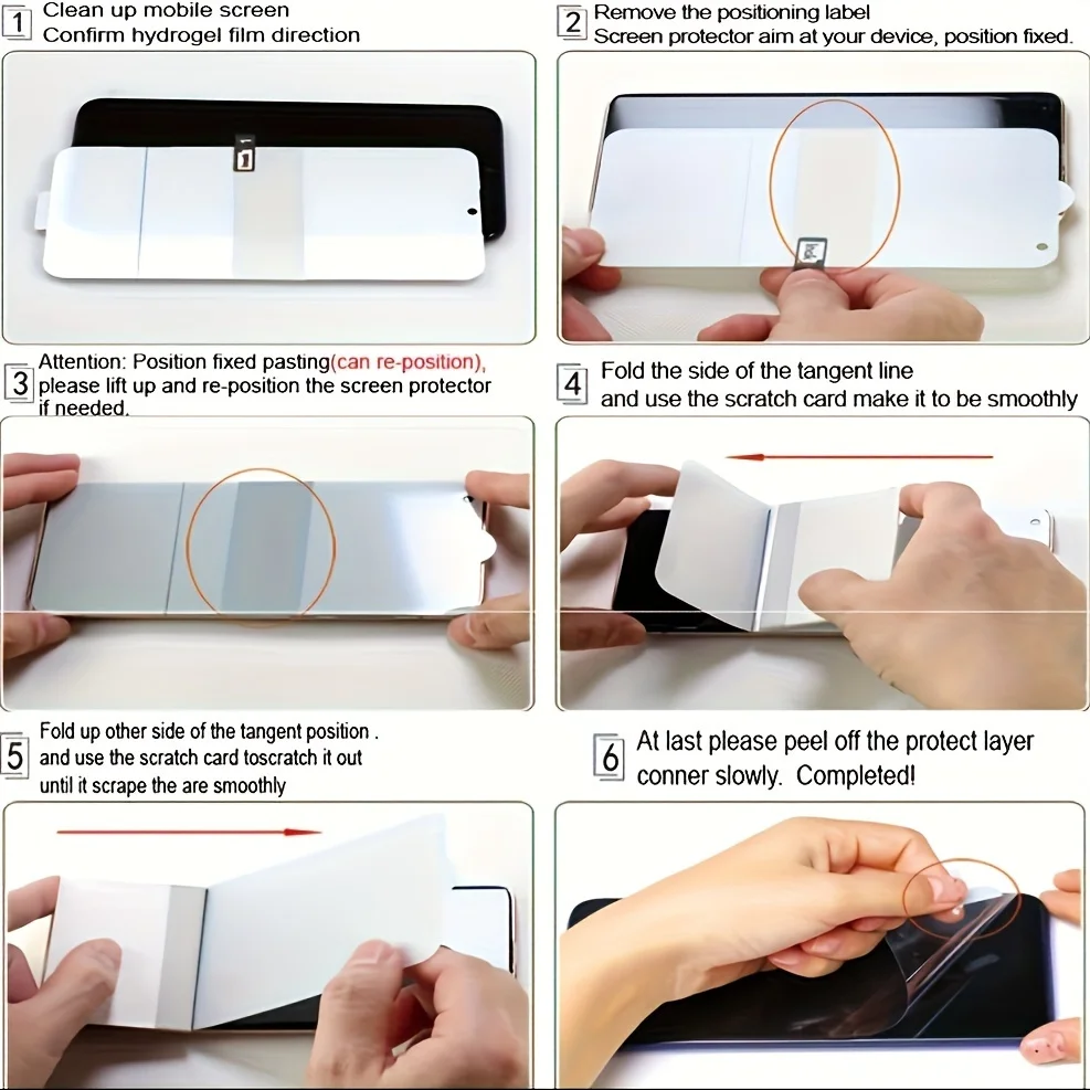 3 Stück Hydrogel-Folie für OPPO A6 Pro A6t Pro A5 Pro 4G 5G A6t A6k A6x 4G 5G OPPO A60 A20 A40m A40 HD Klarer Bildschirmschutz – Detail 6