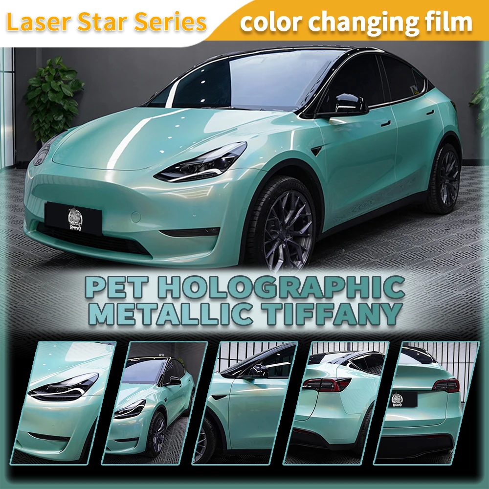 1.52x18M PET Tiffany Blue color changing film high quality Car Body Decorative DIY PPF Paint Protection Film for Volkswagen