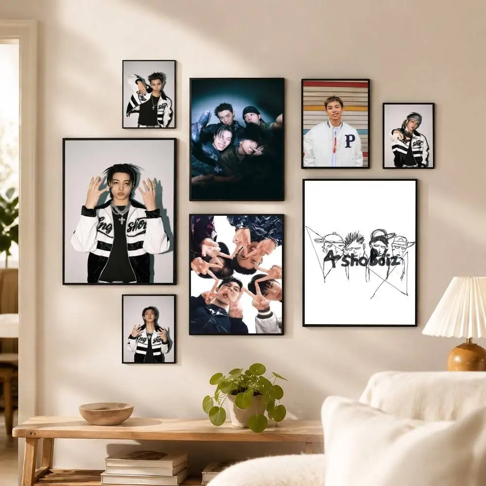 kpop LNGSHOT  Poster High Quality Dorm Living Room Aesthetic Wall Decoration Painting Stickers Gift
