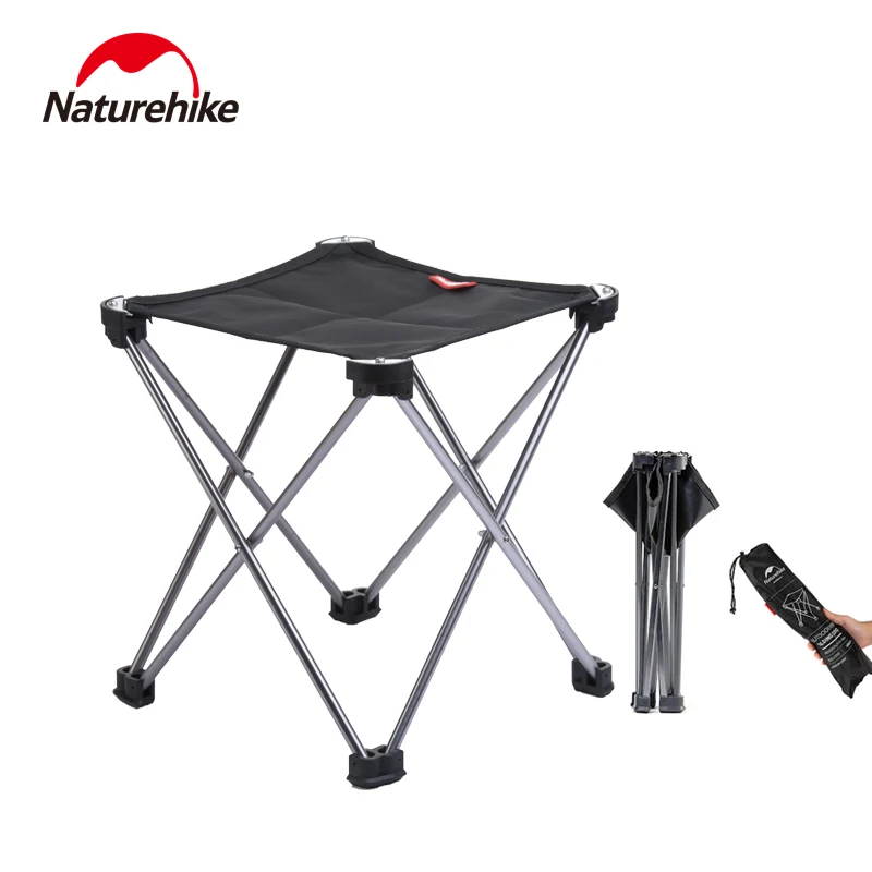 Naturehike Camping Portable Folding Stools Ultralight Aluminium Alloy Storage Chair Mini Fishing Chair Ultralight Picnic Seat