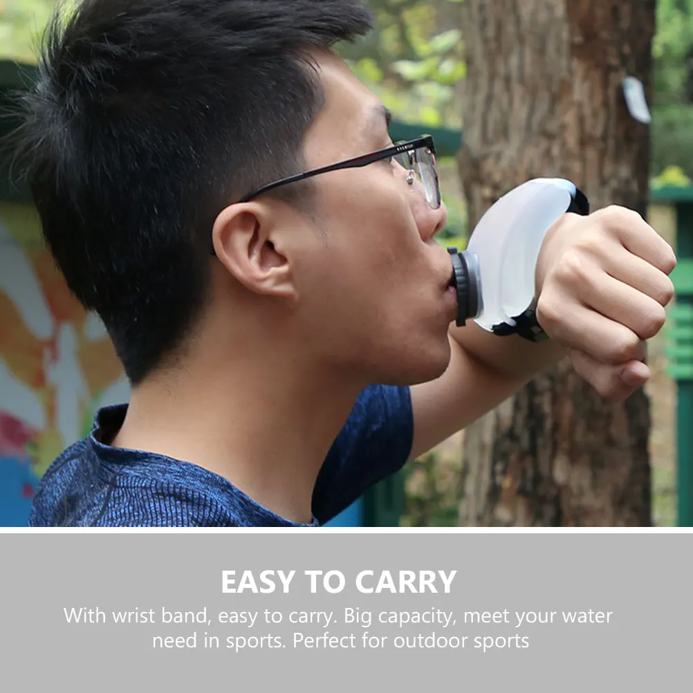 

Creative Wristband Water Portable Fitness Running Bottle Big Capacity Outdoor Sports Use Durable Silicone Easy Carry Anti-Burst