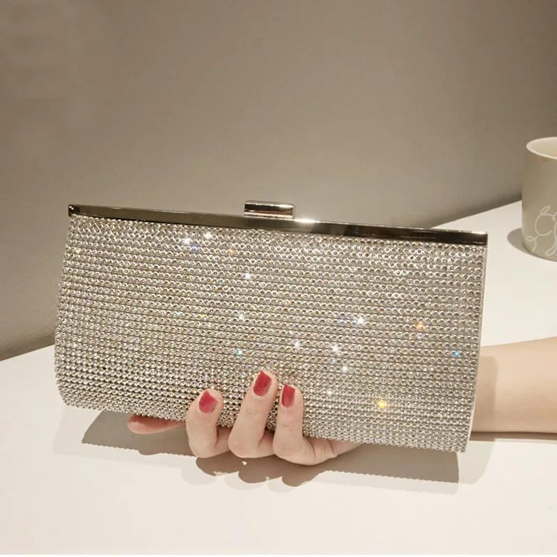 

Chain Women Evening Bag Clip Shell Shape Handbags Elegant Shiny Dinner Bags for Travel Street Photo Shoulder Bags Clutch Purses