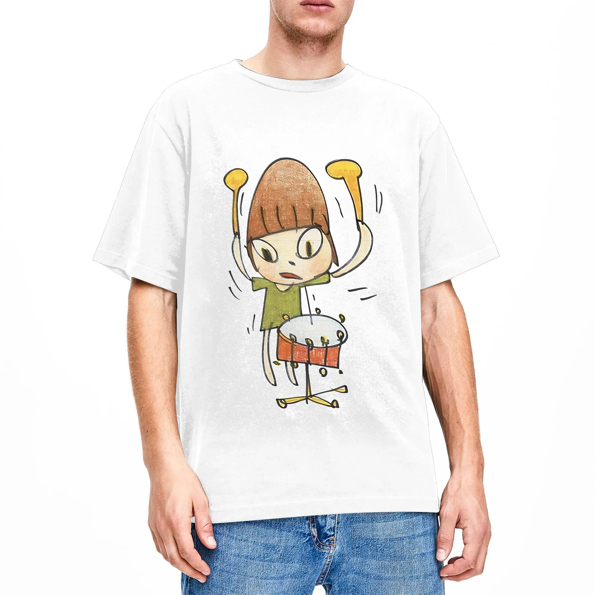 Yoshitomo Nara T-Shirt Men  Y2K Fun T-Shirts Summer O-Neck Novelty Tees Hot Sale Oversized Clothes